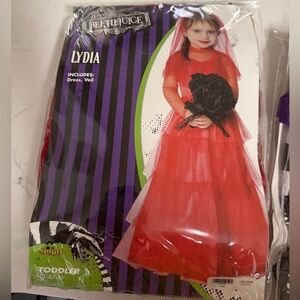 Spirit Beetlejuice Lydia Kids Costume - Red and Black